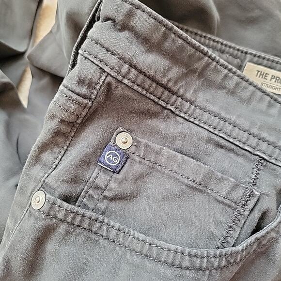 Men's AG Jeans Adriano Goldschmied Protege Gray Straight Leg 32x34 Made in USA - Picture 9 of 9